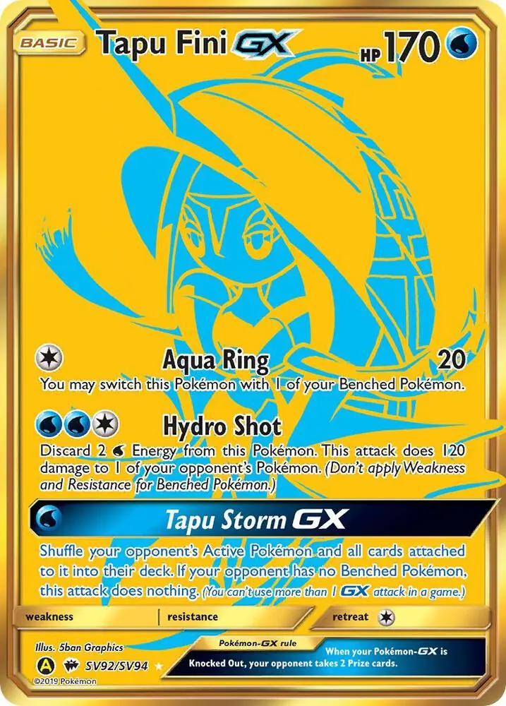Tapu Fini-GX, Hidden Fates Shiny Vault SV92/94