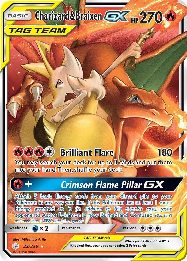 Charizard & Braixen GX, Cosmic Eclipse 22/236