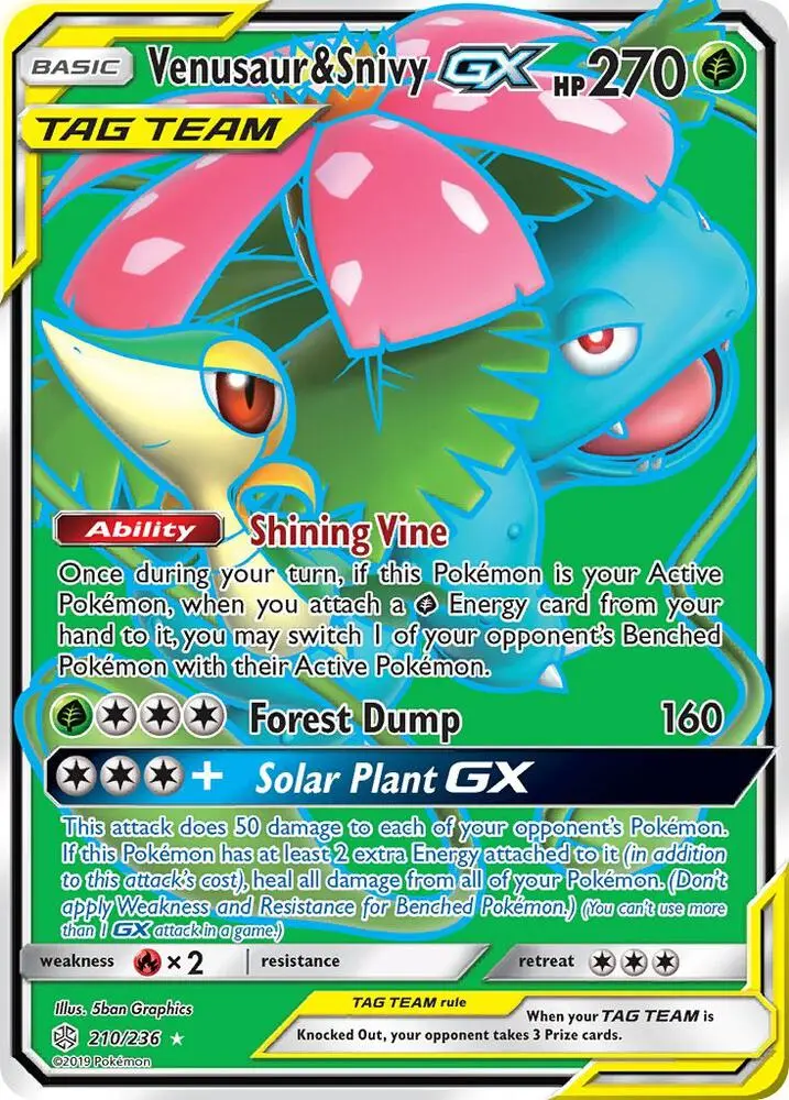 Venusaur & Snivy GX, Cosmic Eclipse 210/236