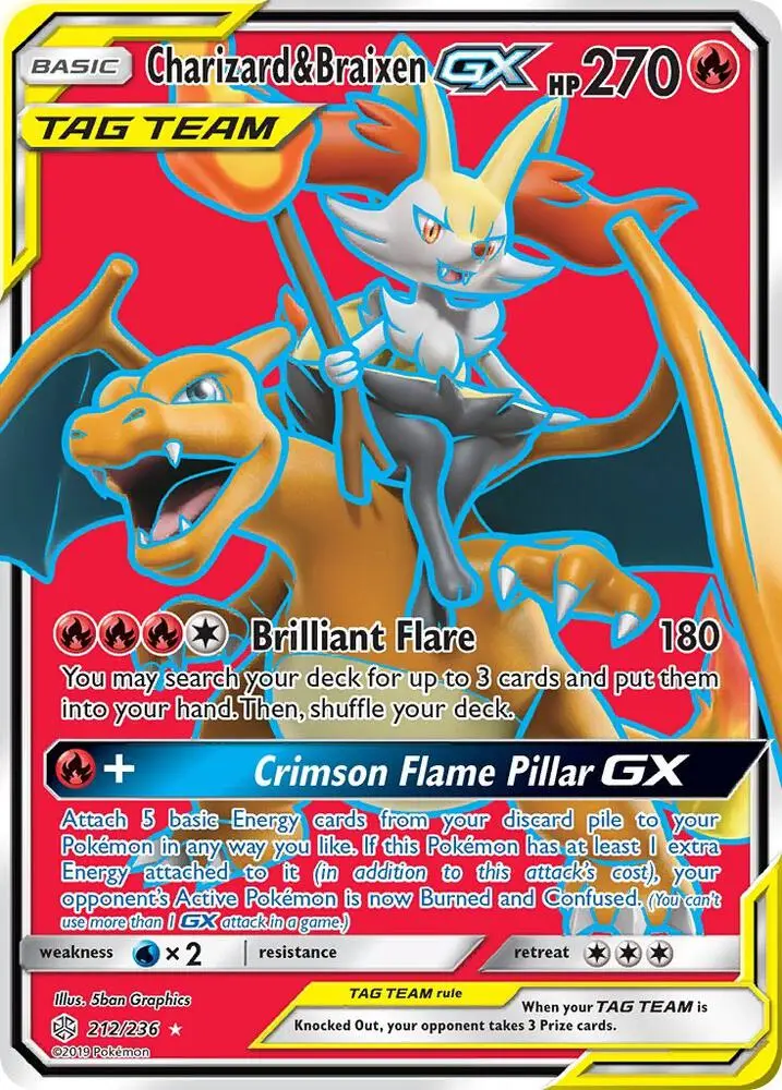 Charizard & Braixen GX, Cosmic Eclipse 212/236