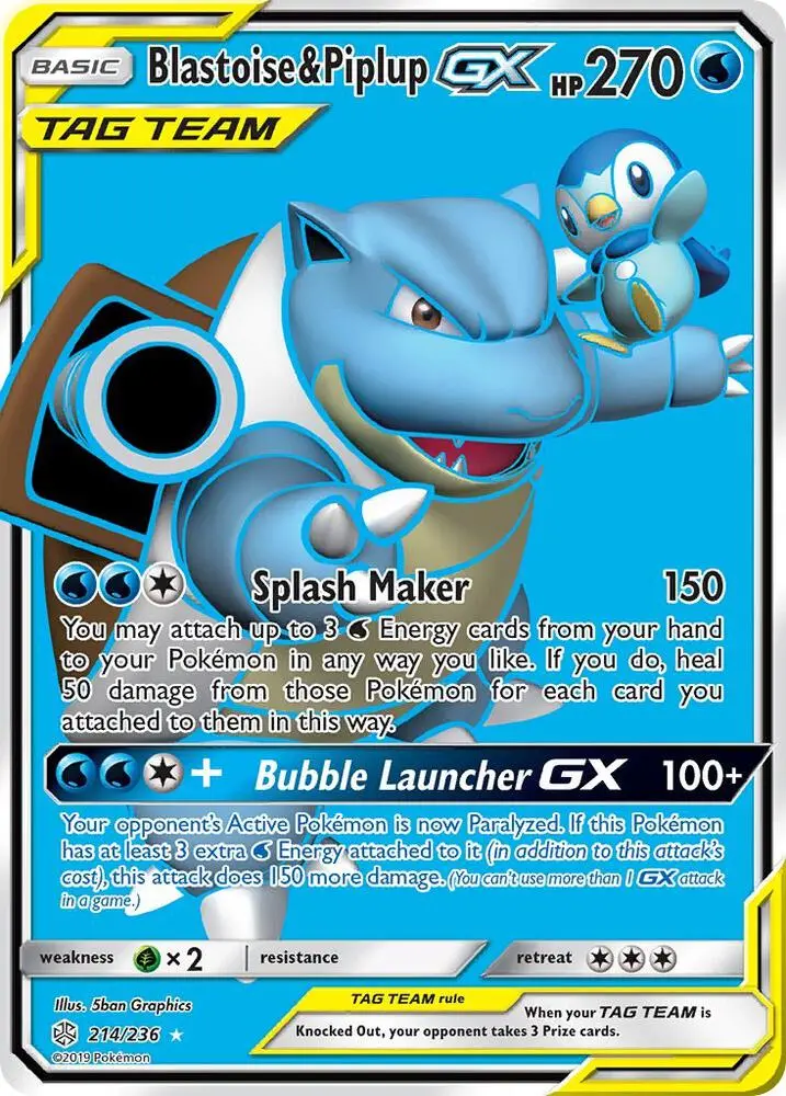 Blastoise & Piplup GX, Cosmic Eclipse 214/236