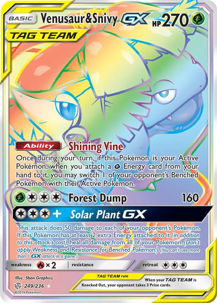 Venusaur & Snivy GX, Cosmic Eclipse 249/236