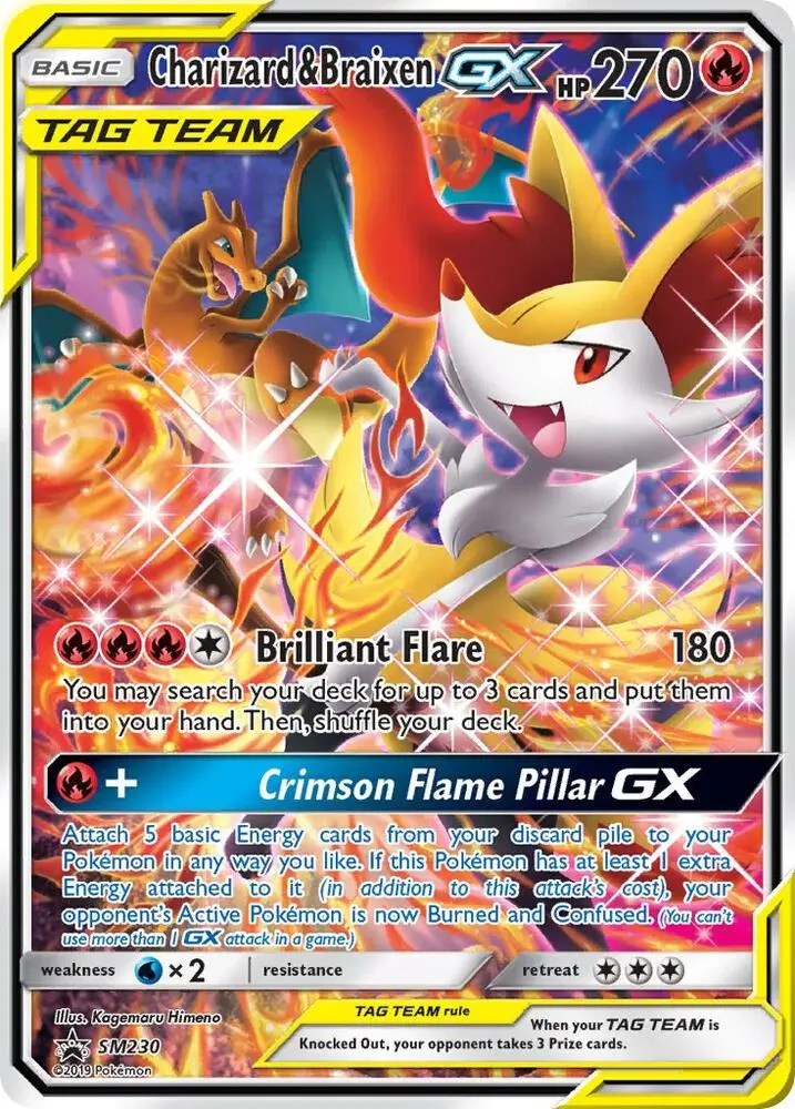 Charizard & Braixen GX, SM Black Star Promos SM230/248