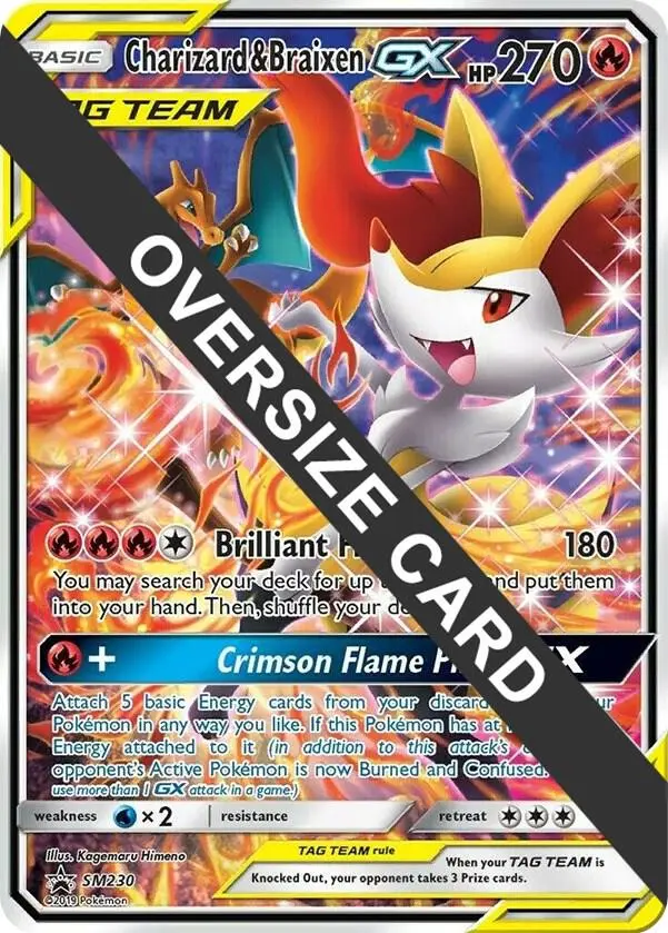 Charizard & Braixen GX, Jumbo cards SM230