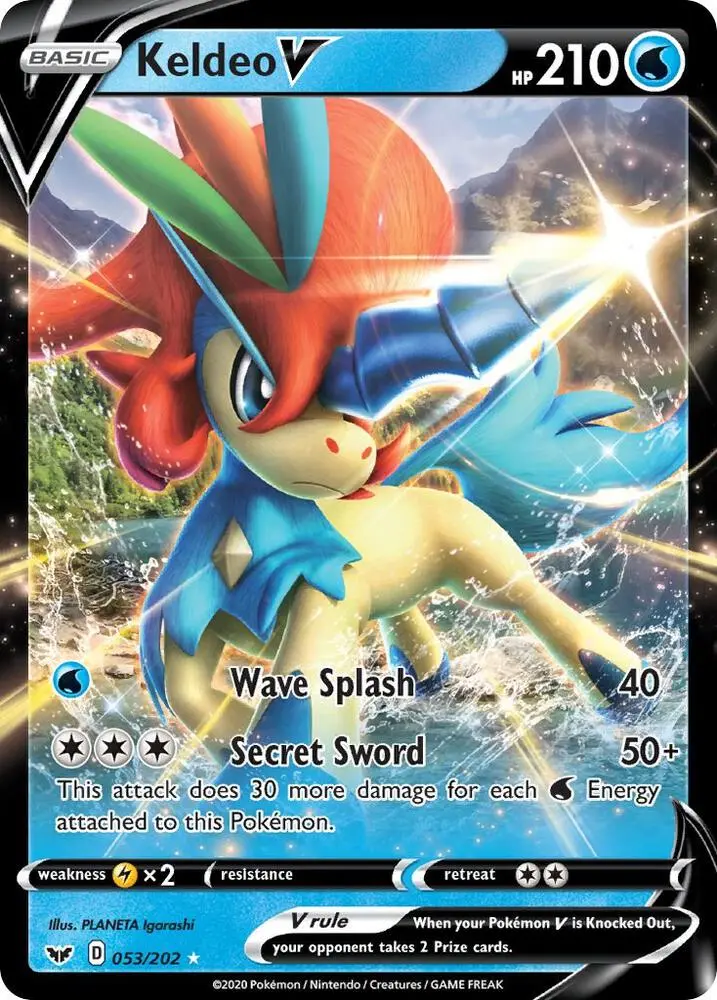 Keldeo V, Sword & Shield 53/202
