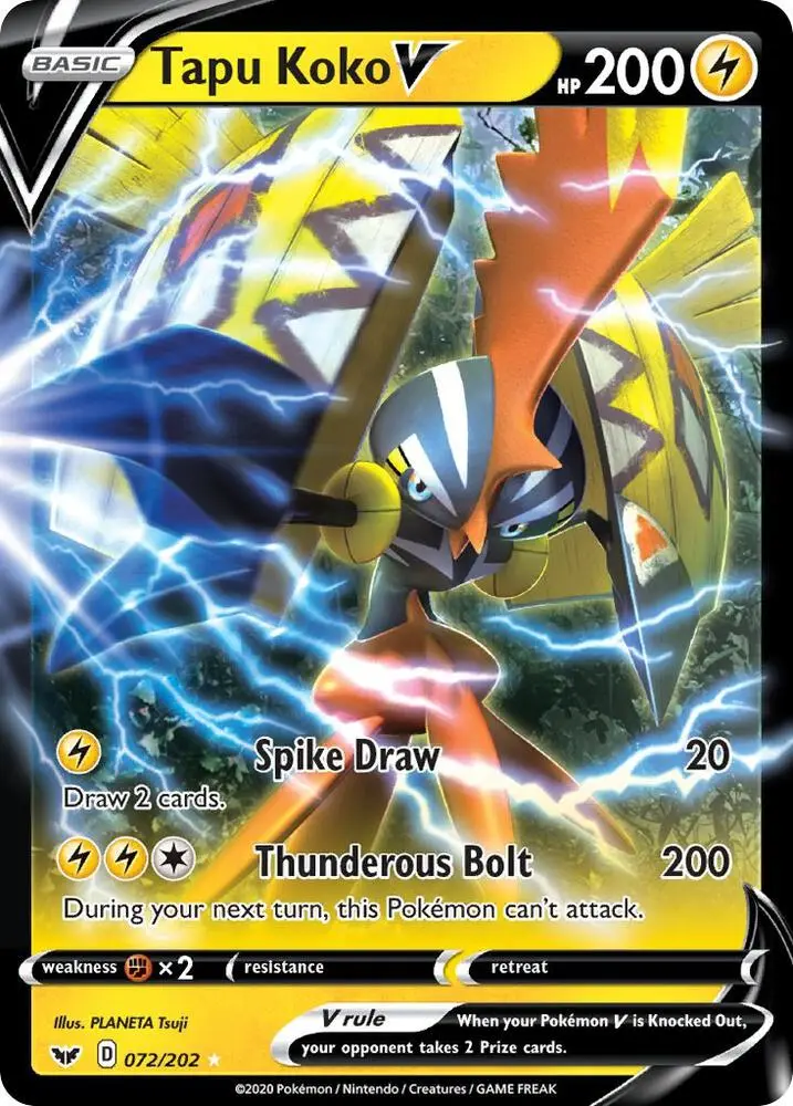 Tapu Koko V, Sword & Shield 72/202