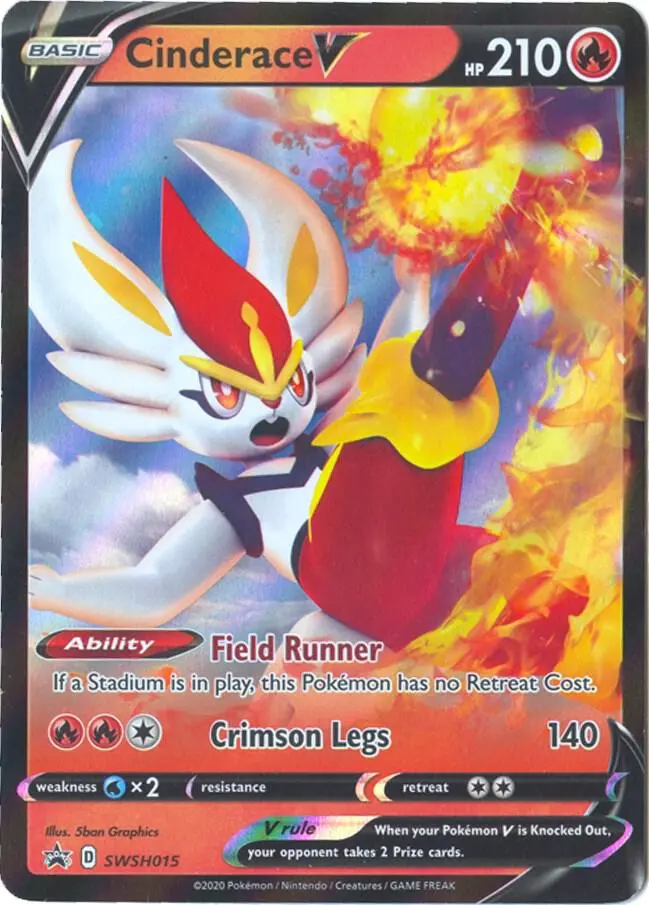 Cinderace V, SWSH Black Star Promos SWSH015/307