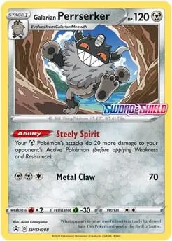 Galarian Perrserker, SWSH Black Star Promos SWSH008