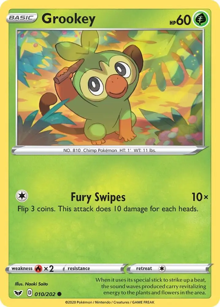 Grookey, Sword & Shield 10/202