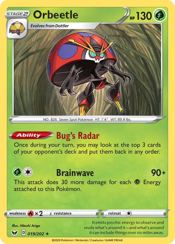 Orbeetle, Sword & Shield 19/202