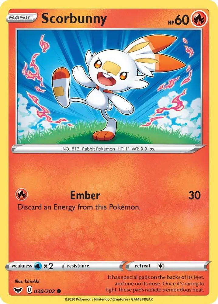 Scorbunny, Sword & Shield 30/202