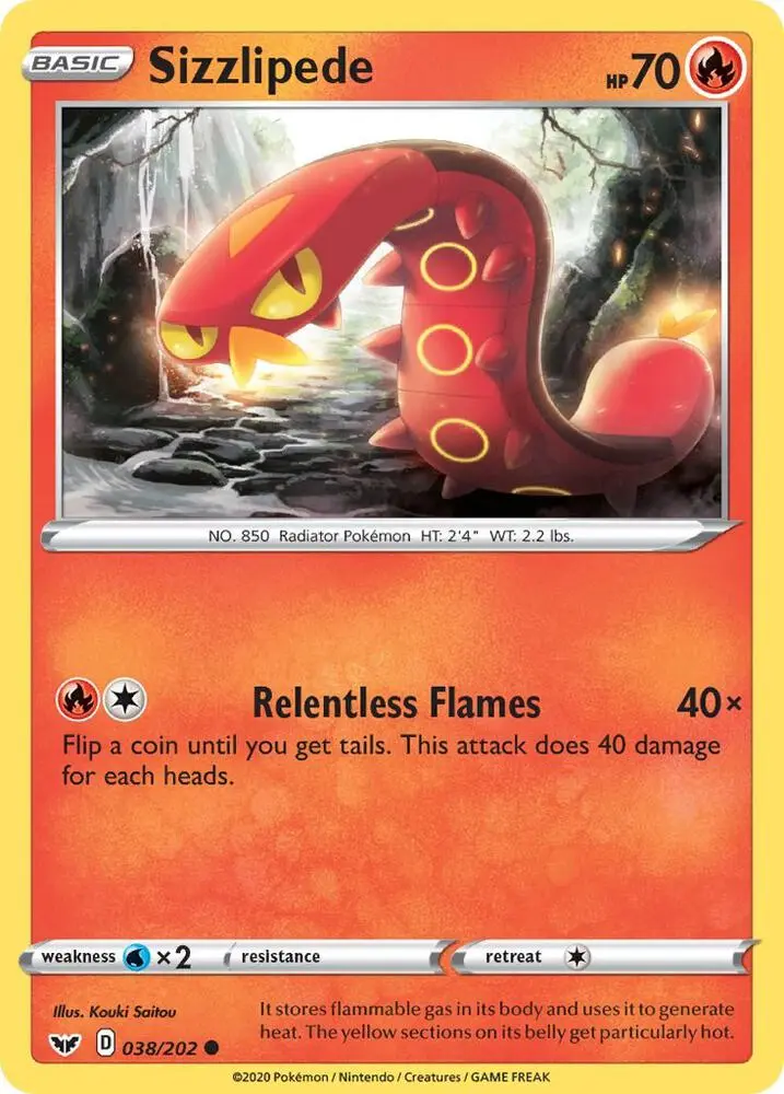 Sizzlipede, Sword & Shield 38/202