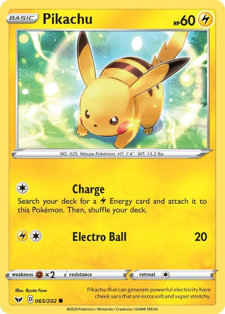 Pikachu, Sword & Shield 65/202