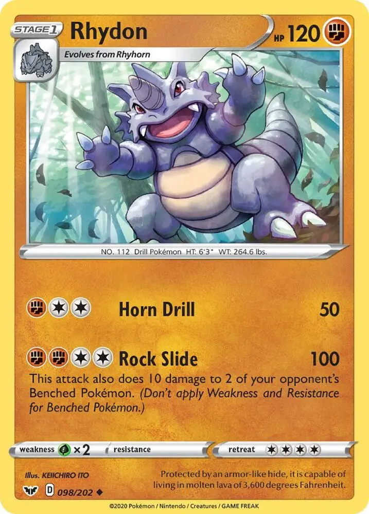 Rhydon, Sword & Shield 98/202