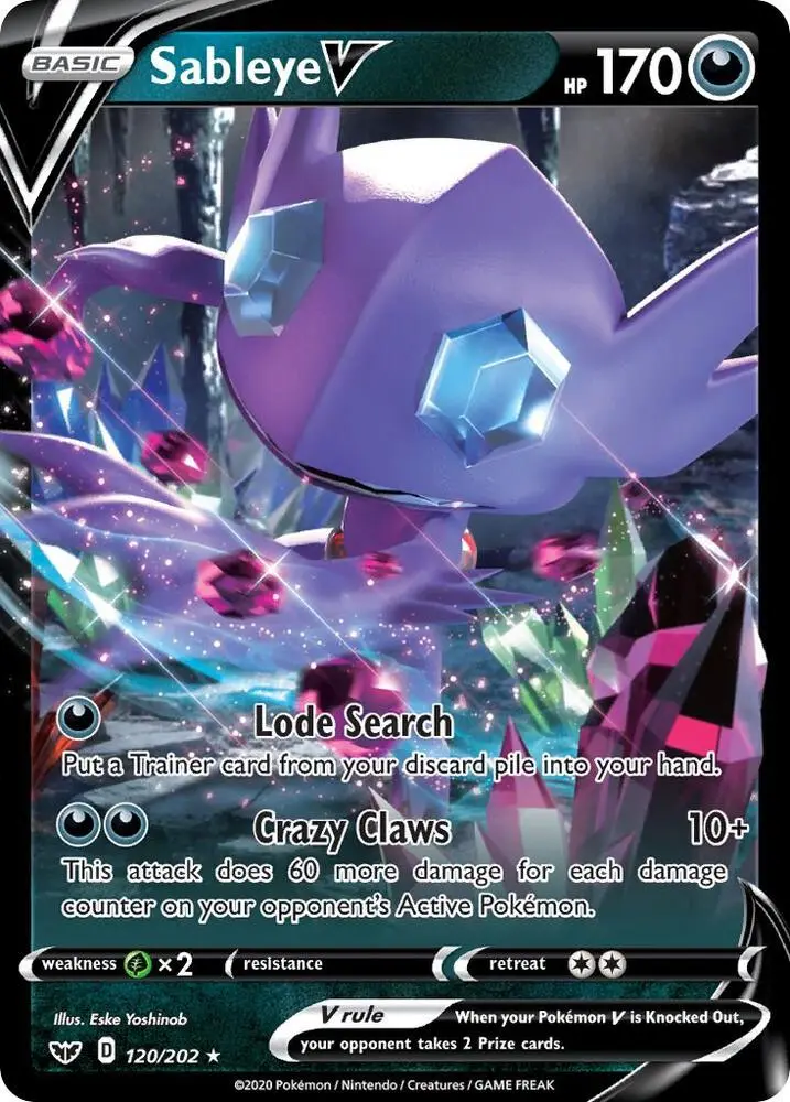 Sableye V, Sword & Shield 120/202