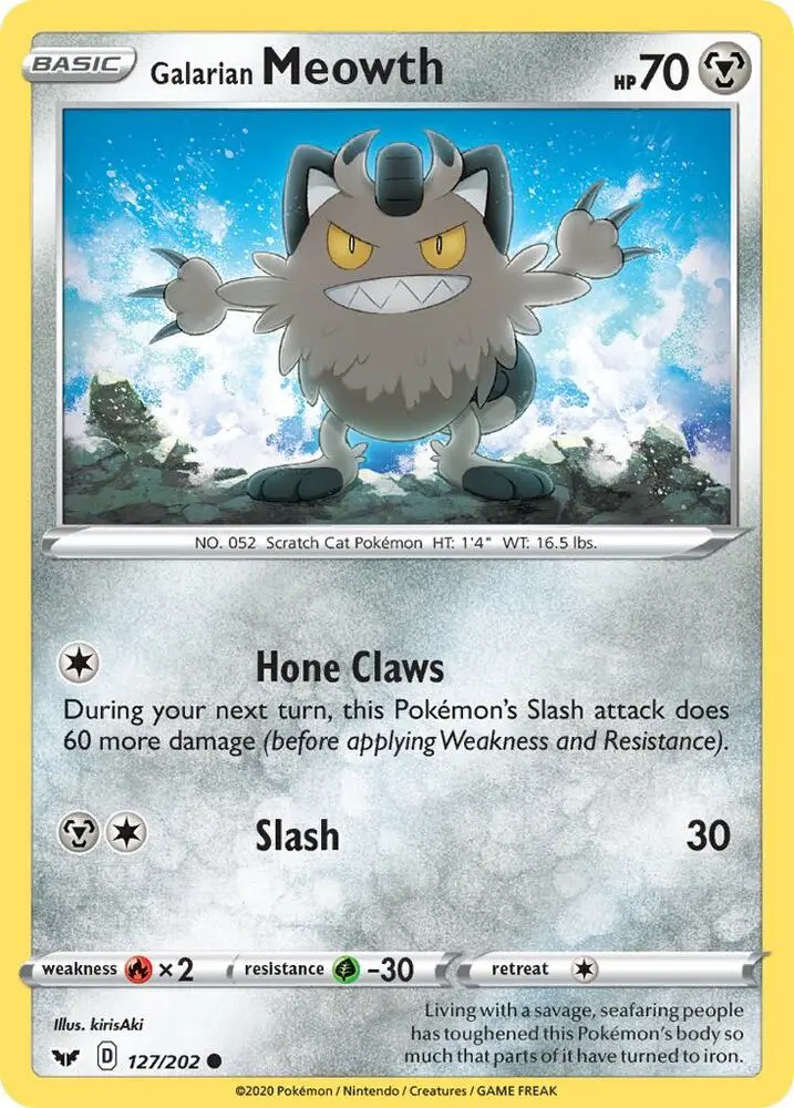 Galarian Meowth, Sword & Shield 127/202