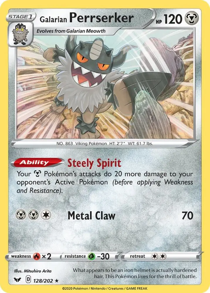 Galarian Perrserker, Sword & Shield 128/202