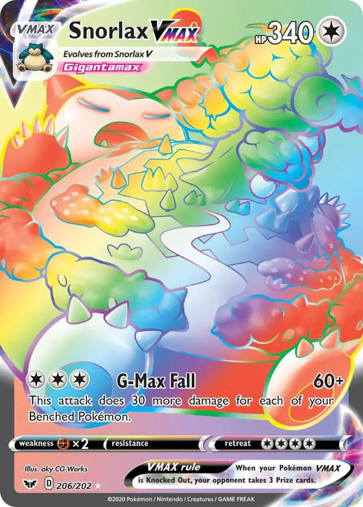 Snorlax VMAX, Sword & Shield 206/202