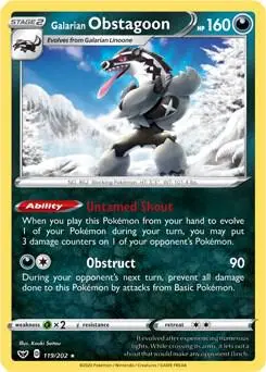 Galarian Obstagoon, Deck Exclusives 119/202