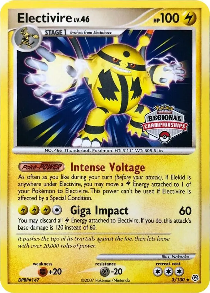 Electivire, League & Championship Cards 003/130
