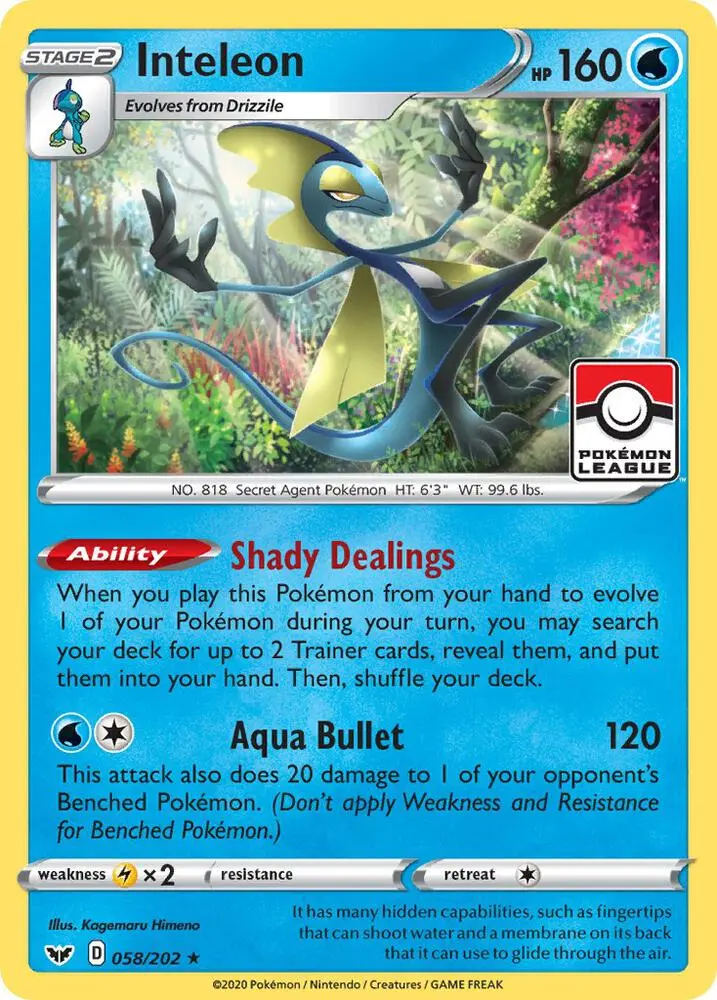 Inteleon, League & Championship Cards 058/202