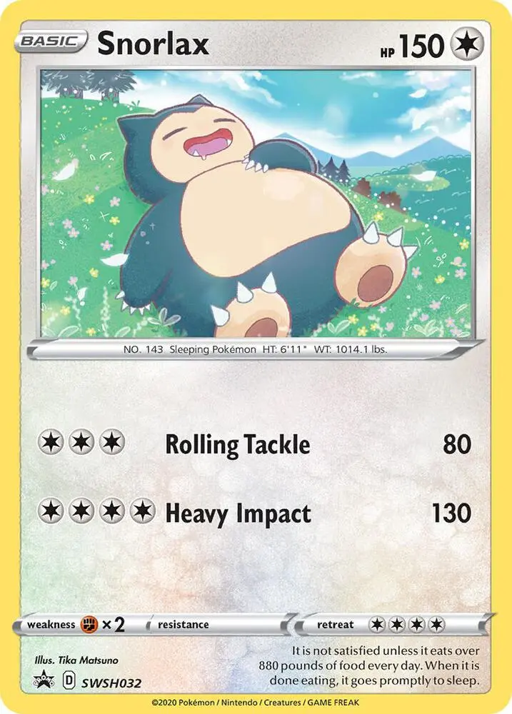 Snorlax, SWSH Black Star Promos SWSH032/307