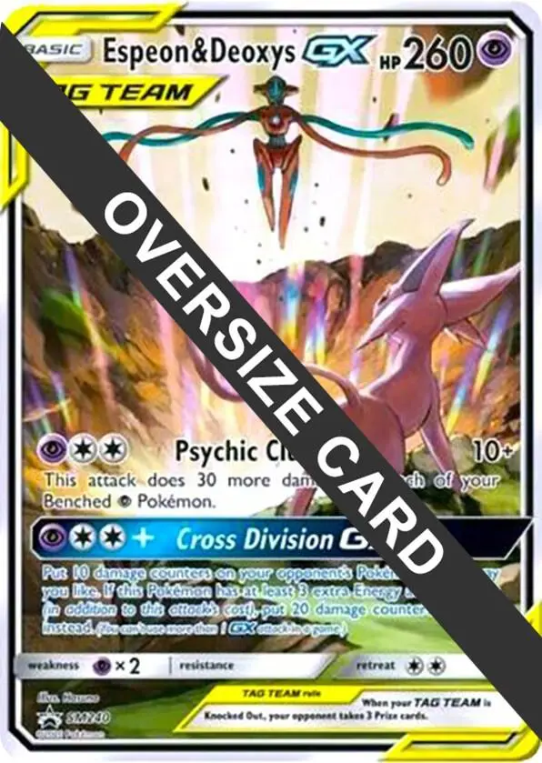 Espeon & Deoxys GX Oversized, Jumbo cards SM240