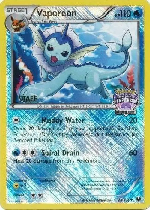 Vaporeon, League & Championship Cards 025/108
