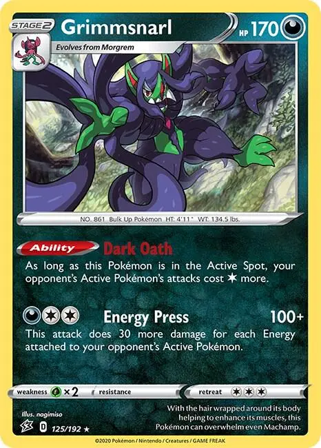 Grimmsnarl - 125/192 (Non-Holo), Deck Exclusives 125/192