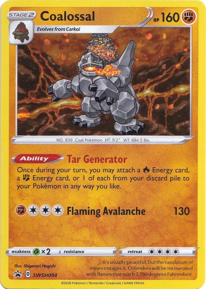 Coalossal, SWSH Black Star Promos SWSH054/307