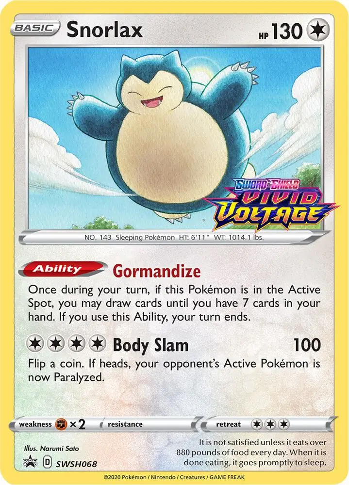 Snorlax, SWSH Black Star Promos SWSH068/307