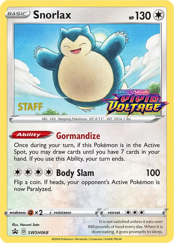 Snorlax, SWSH Black Star Promos SWSH068