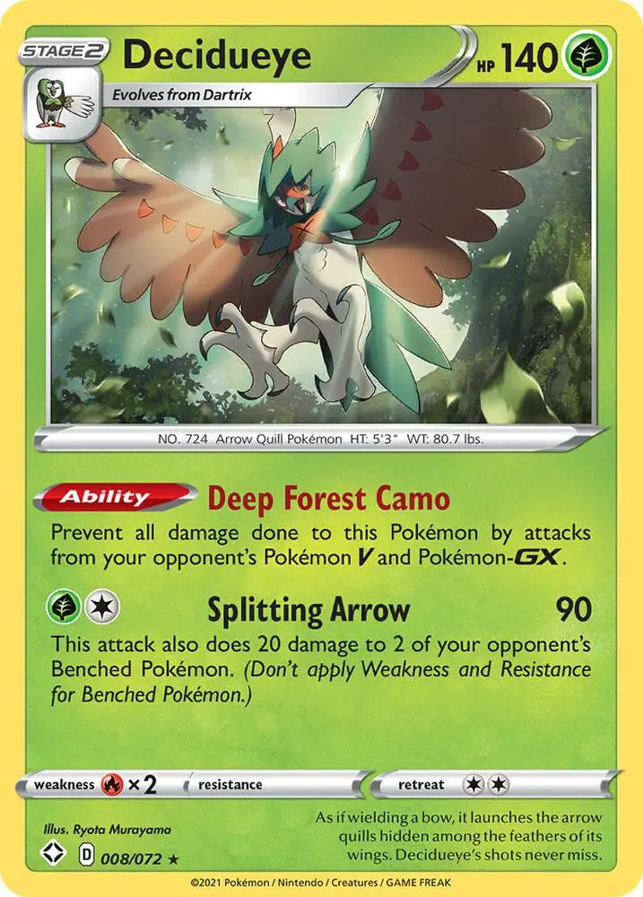 Decidueye, Shining Fates 8/72