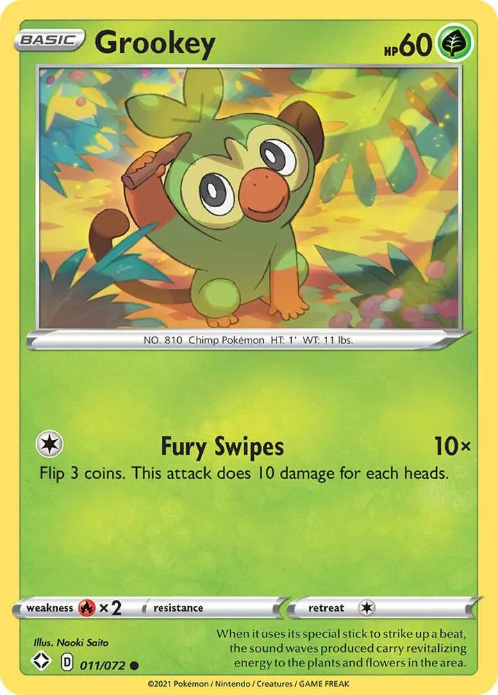Grookey, Shining Fates 11/72