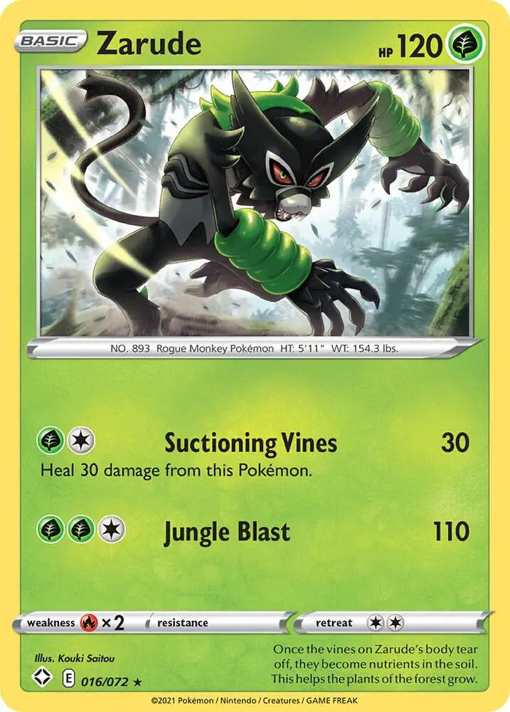 Zarude, Shining Fates 16/72