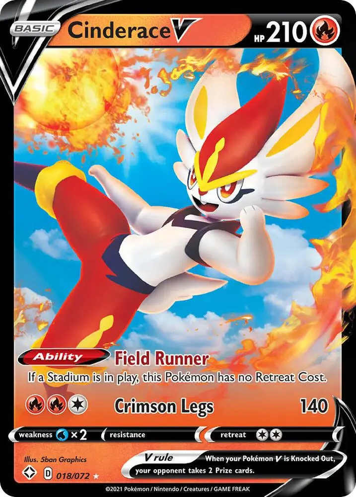 Cinderace V, Shining Fates 18/72