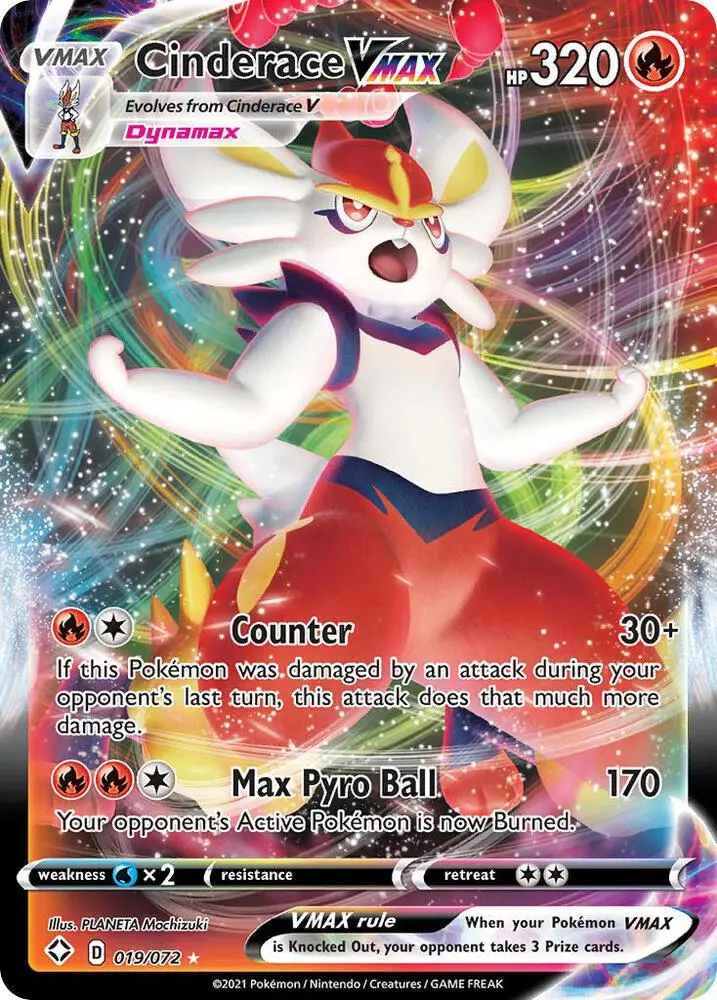 Cinderace VMAX, Shining Fates 19/72