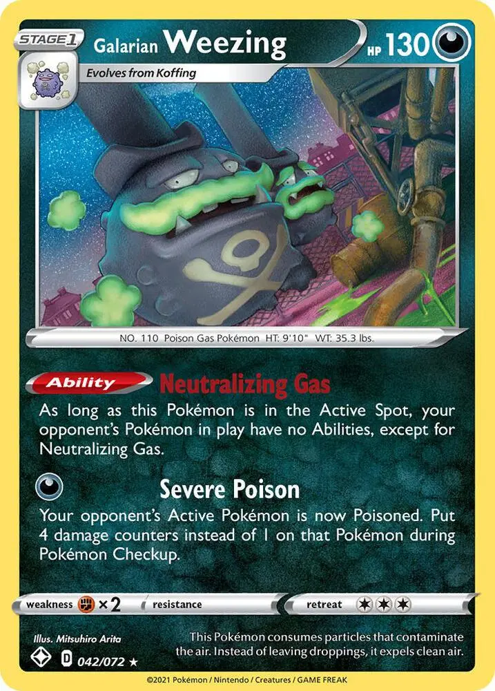 Galarian Weezing, Shining Fates 42/72