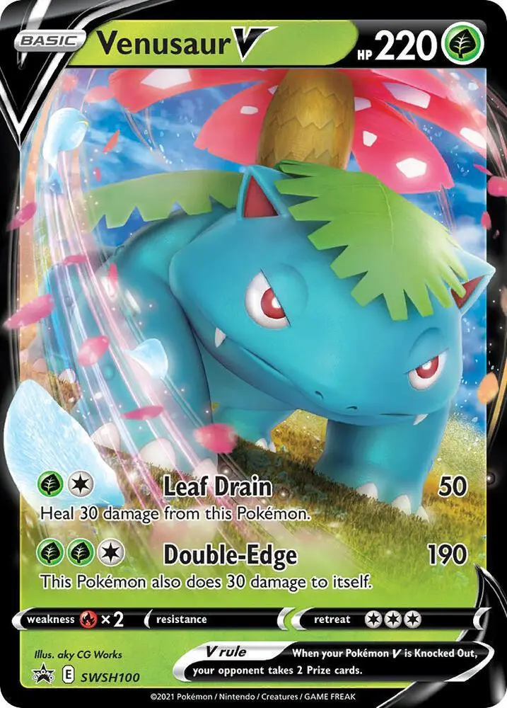 Venusaur V, SWSH Black Star Promos SWSH100/307