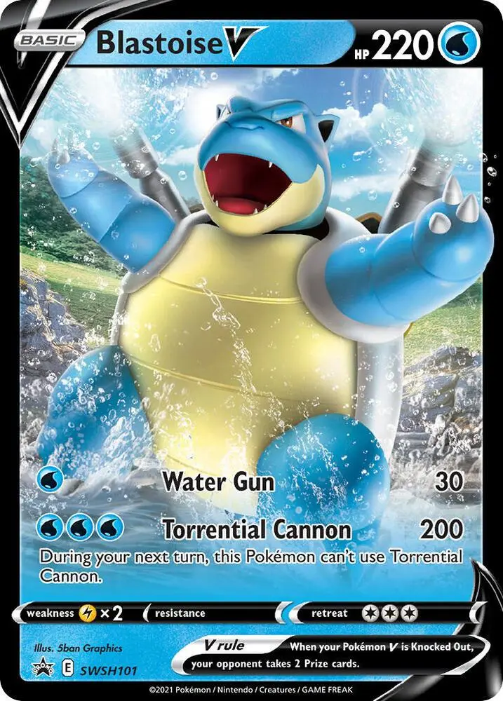 Blastoise V, SWSH Black Star Promos SWSH101/307