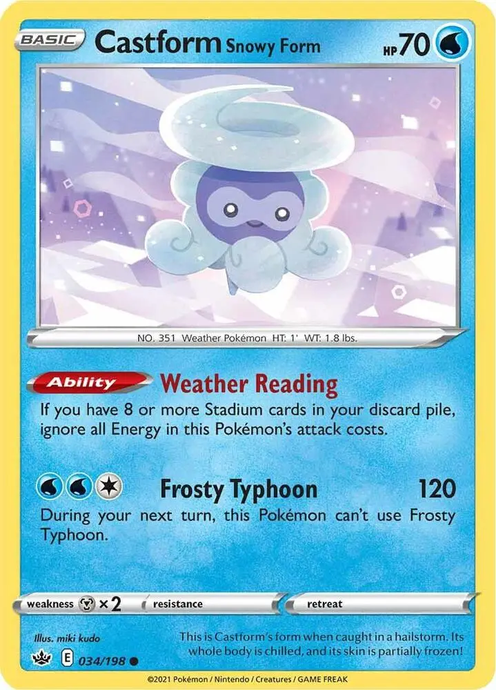 Castform Snowy Form, Chilling Reign 34/198