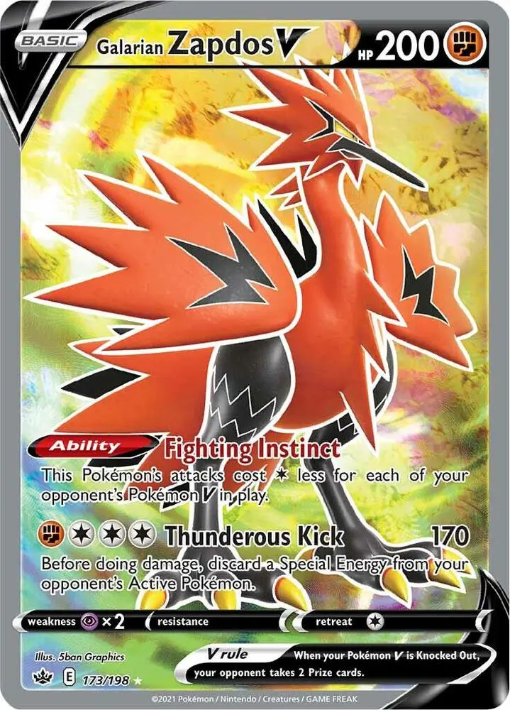 Galarian Zapdos V, Chilling Reign 173/198