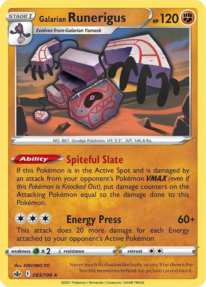 Galarian Runerigus, Chilling Reign 83/198