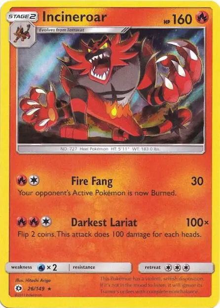 Incineroar, Miscellaneous Cards & Products 026/149