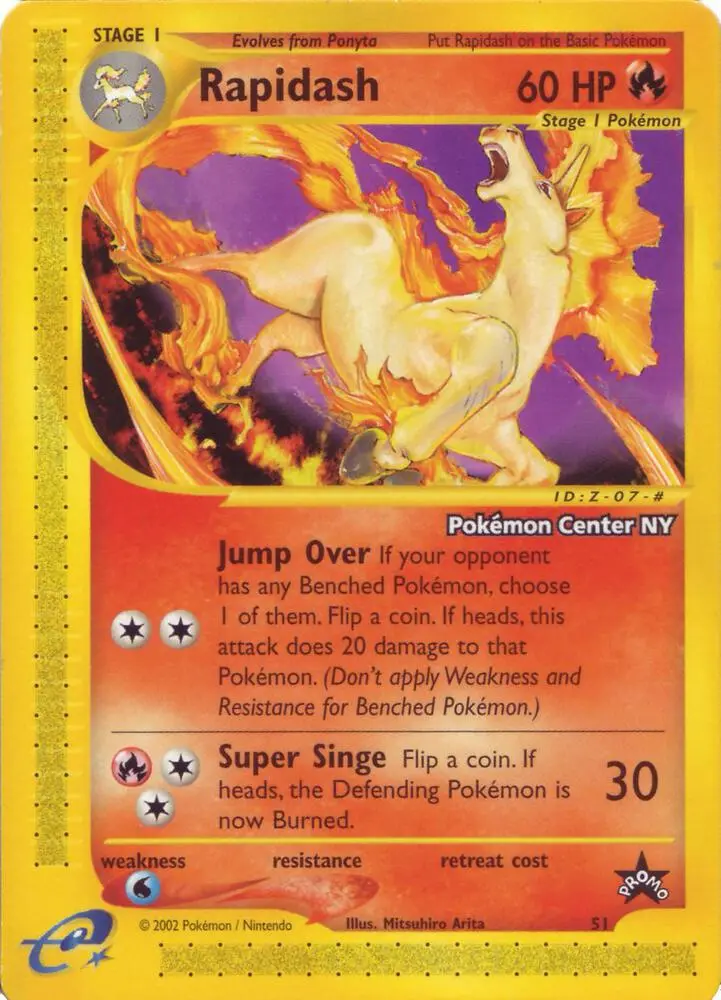 Rapidash [Pokemon Center NY], Wizards Black Star Promos 51/53