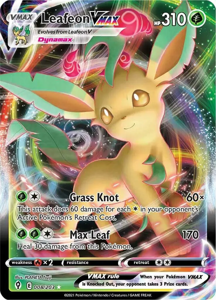 Leafeon VMAX, Evolving Skies 8/203