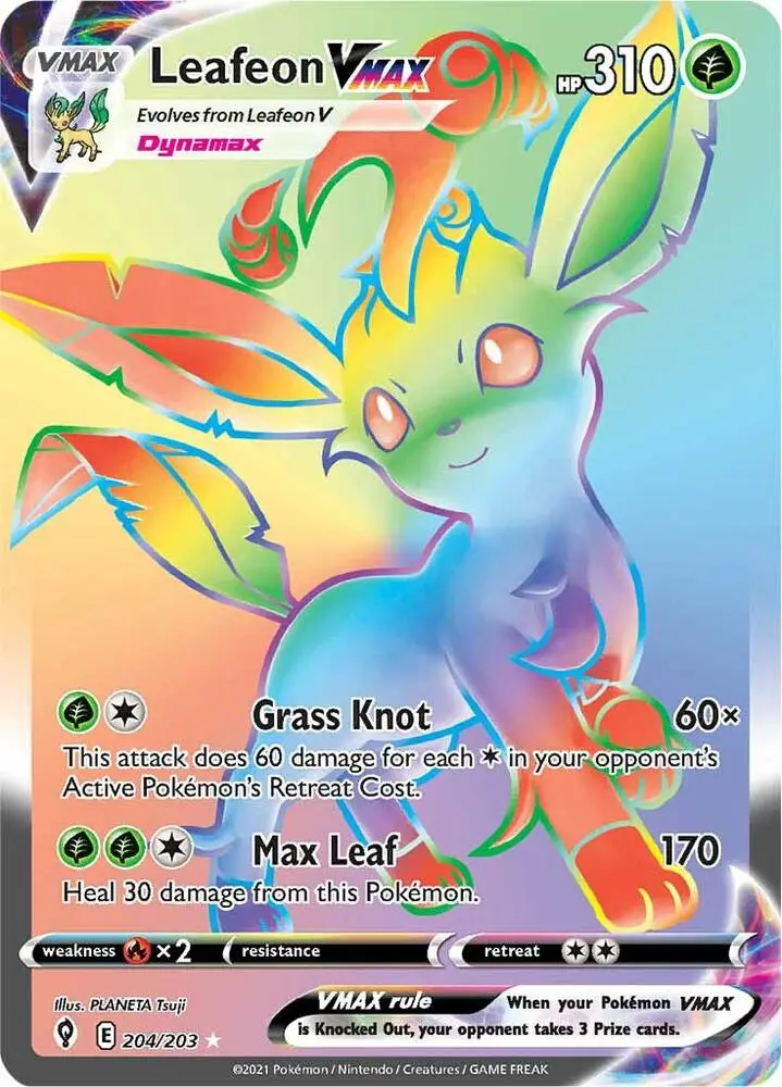 Leafeon VMAX, Evolving Skies 204/203