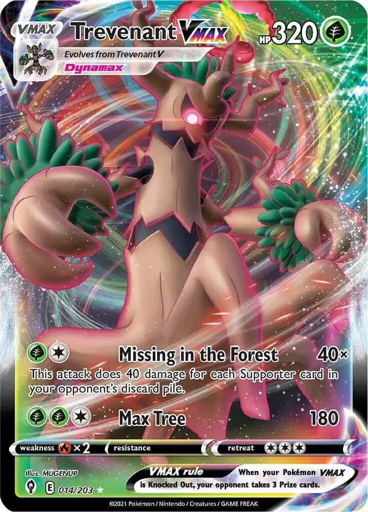 Trevenant VMAX, Evolving Skies 14/203
