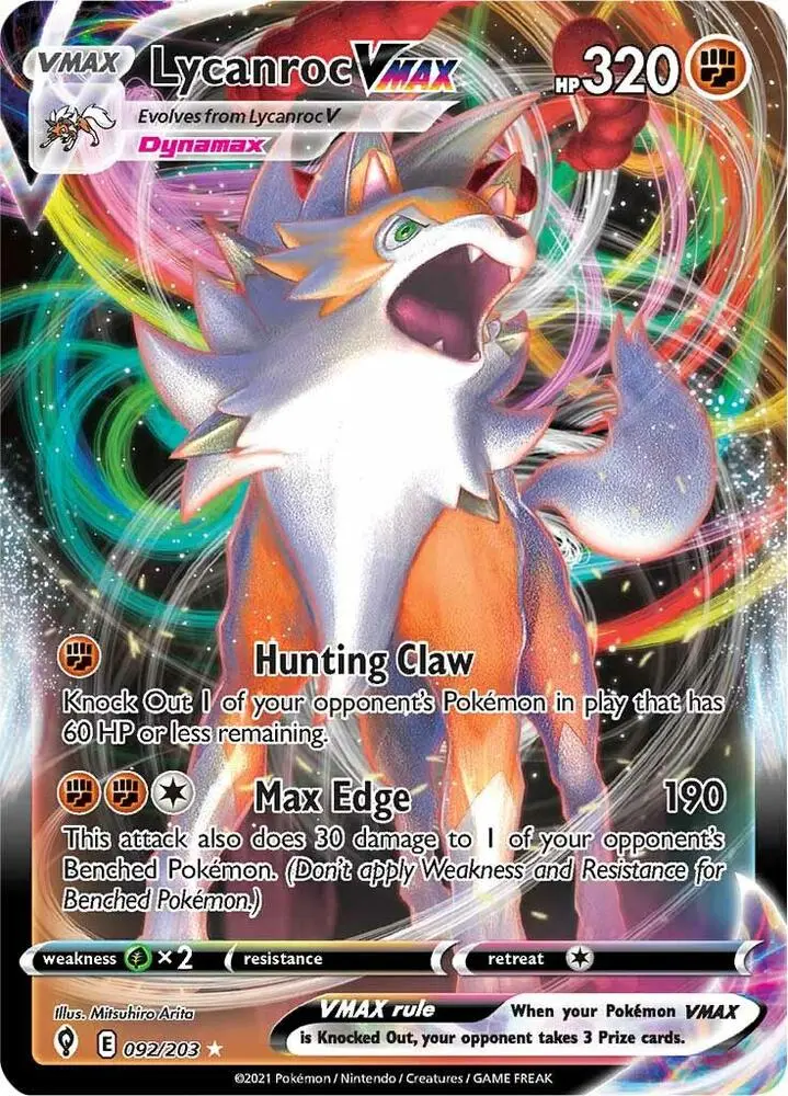 Lycanroc VMAX, Evolving Skies 92/203