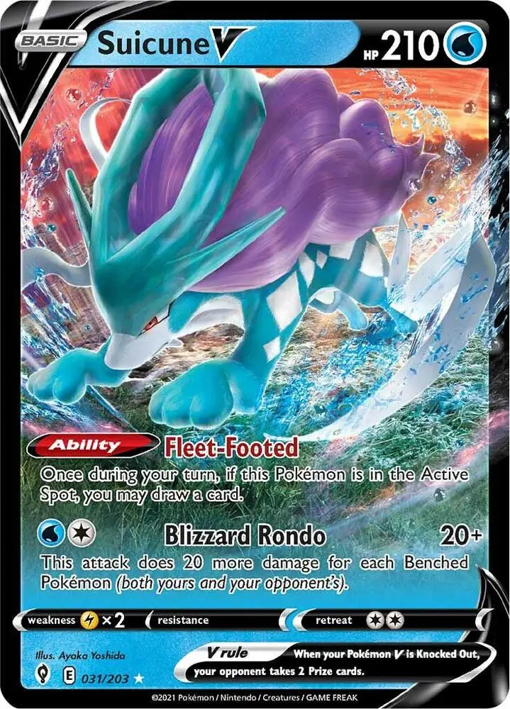 Suicune V, Evolving Skies 31/203
